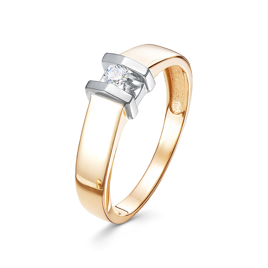 Кольцо, золото, бриллиант, 3790-110